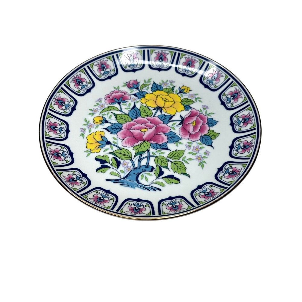 Fred Roberts Co Japanese Porcelain Floral Decorative Plate Roses 10.5" Rare